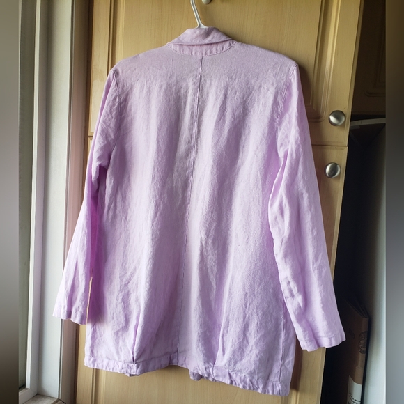 CLICK 100% Linen Lavender Women's Jacket - Picture 8 of 13